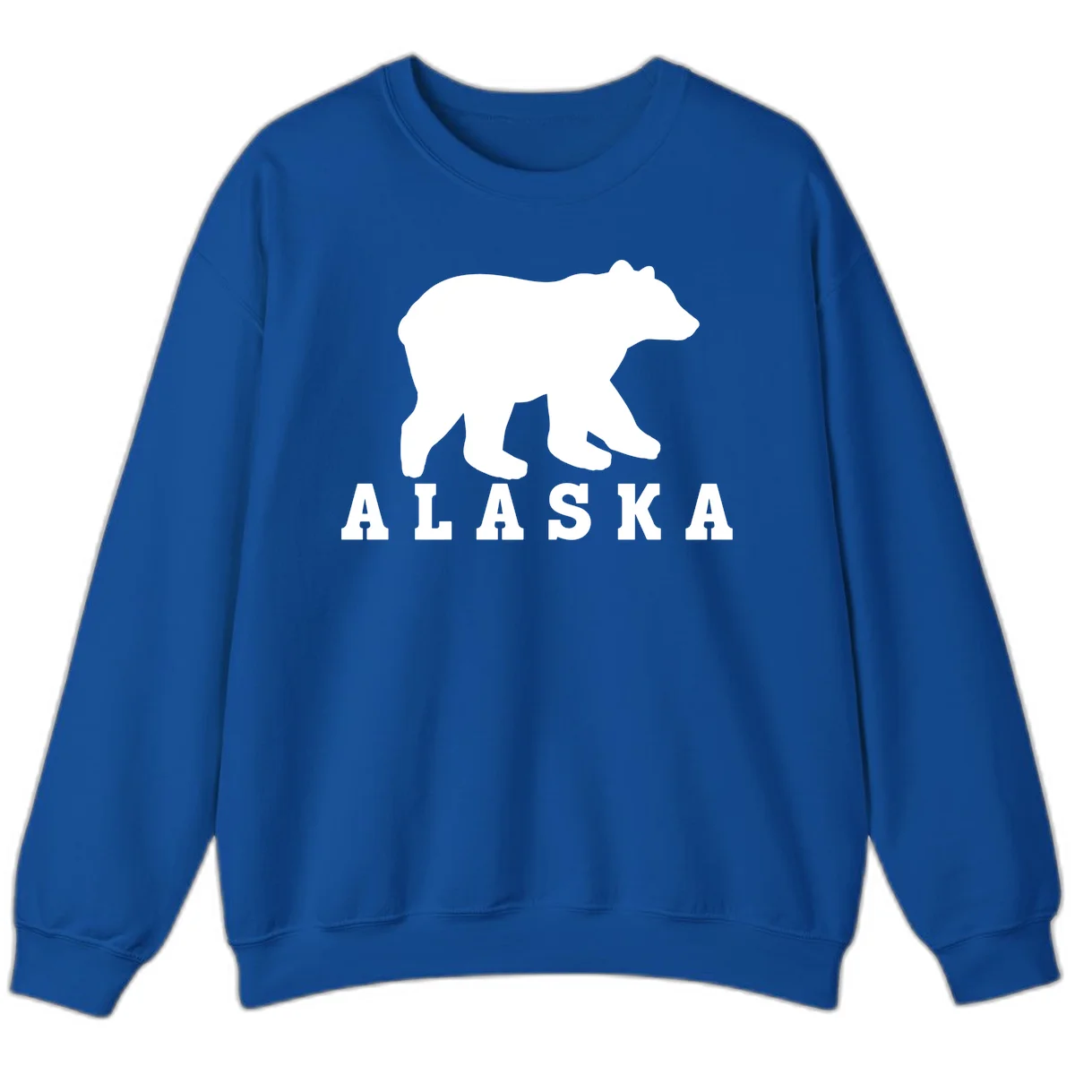 Alaska Bear Silhouette Sweatshirt in Royal