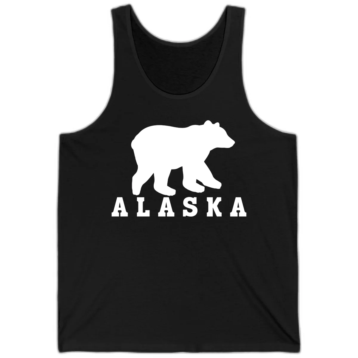 Alaska Bear Silhouette Tank in Black