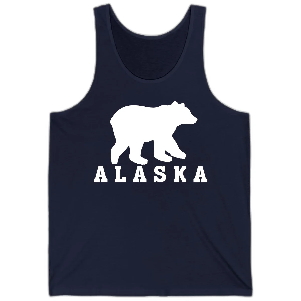 Alaska Bear Silhouette Tank in Navy