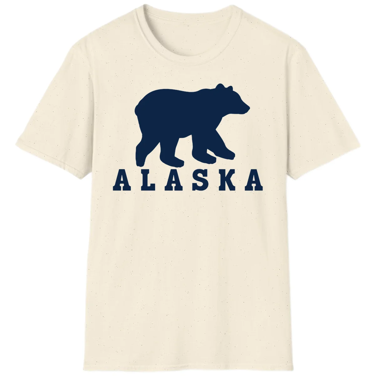 Alaska Bear Silhouette T-Shirt in Natural