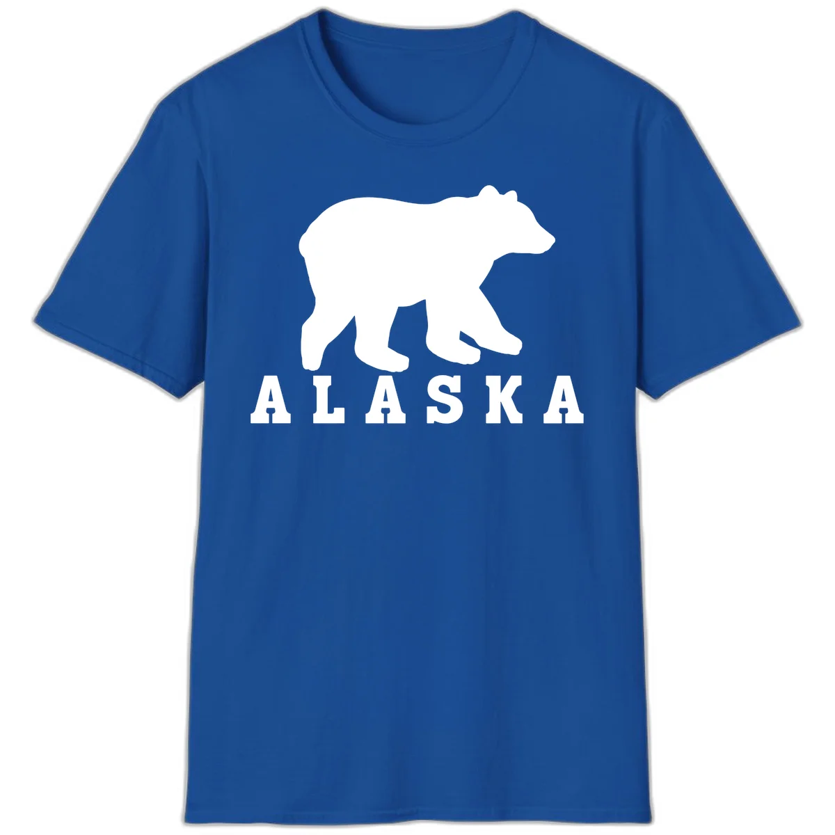 Alaska Bear Silhouette T-Shirt in Royal