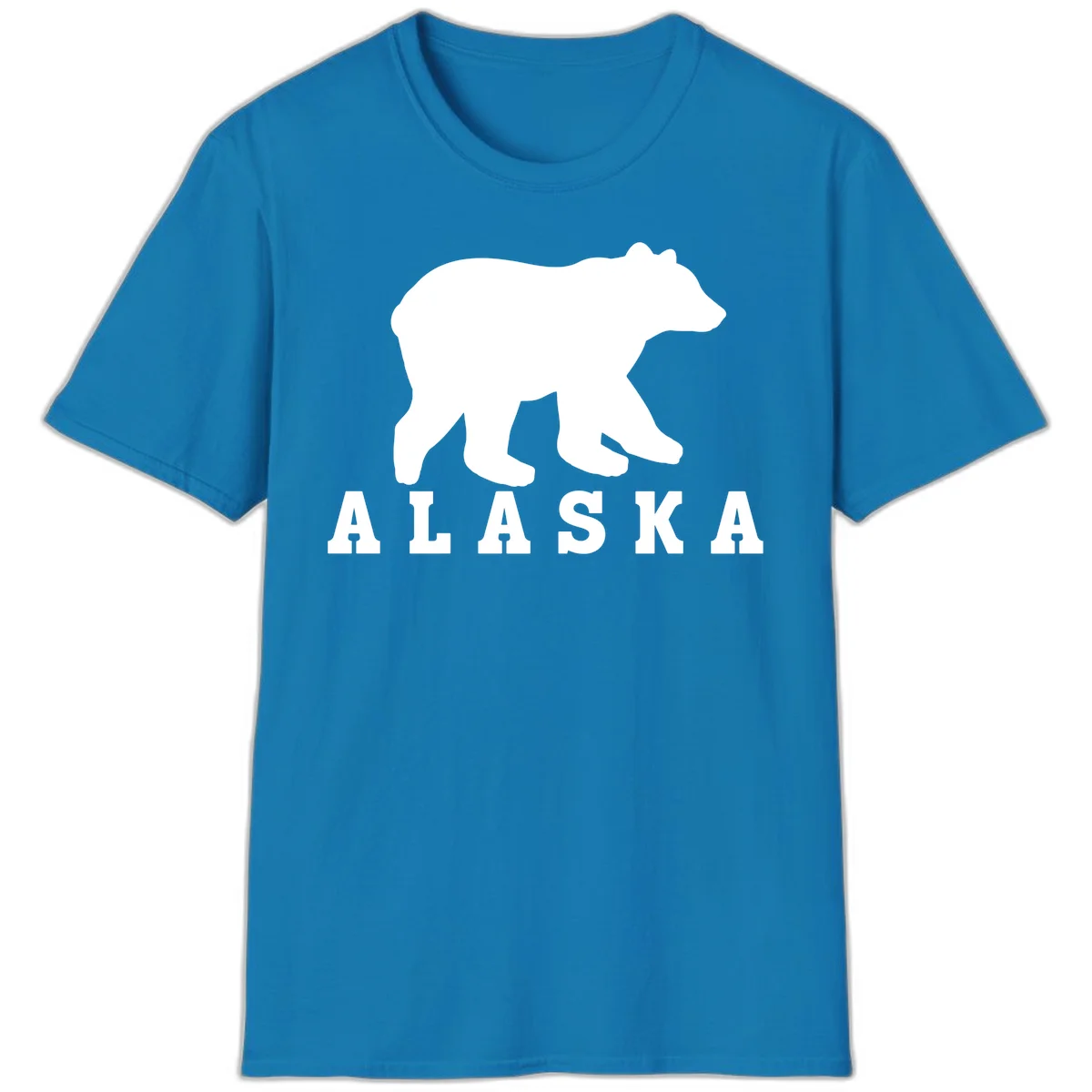Alaska Bear Silhouette T-Shirt in Sapphire
