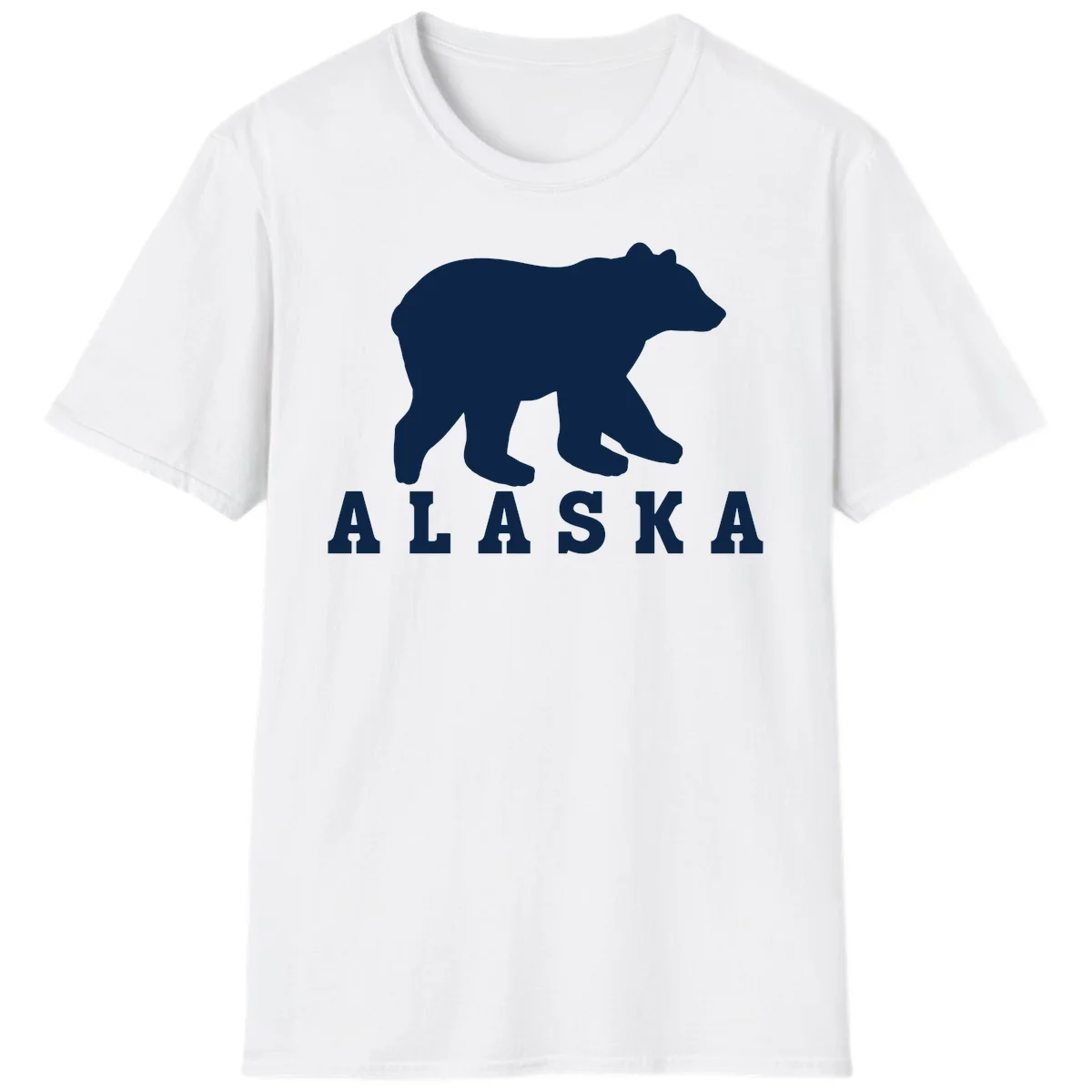 Alaska Bear Silhouette T-Shirt in White