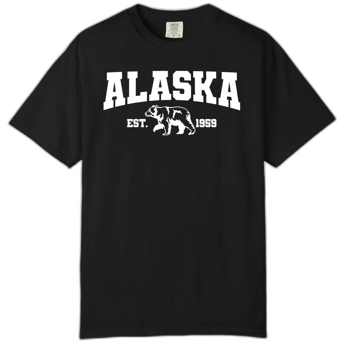 Alaska Bear Est. 1959 Comfort Color in Black