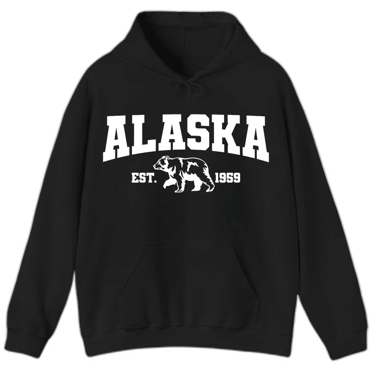 Alaska Bear Est. 1959 Hoodie in Black