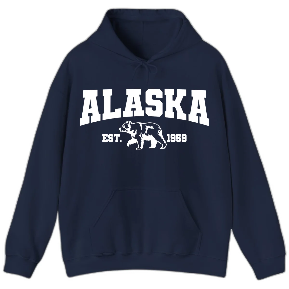 Alaska Bear Est. 1959 Hoodie in Navy