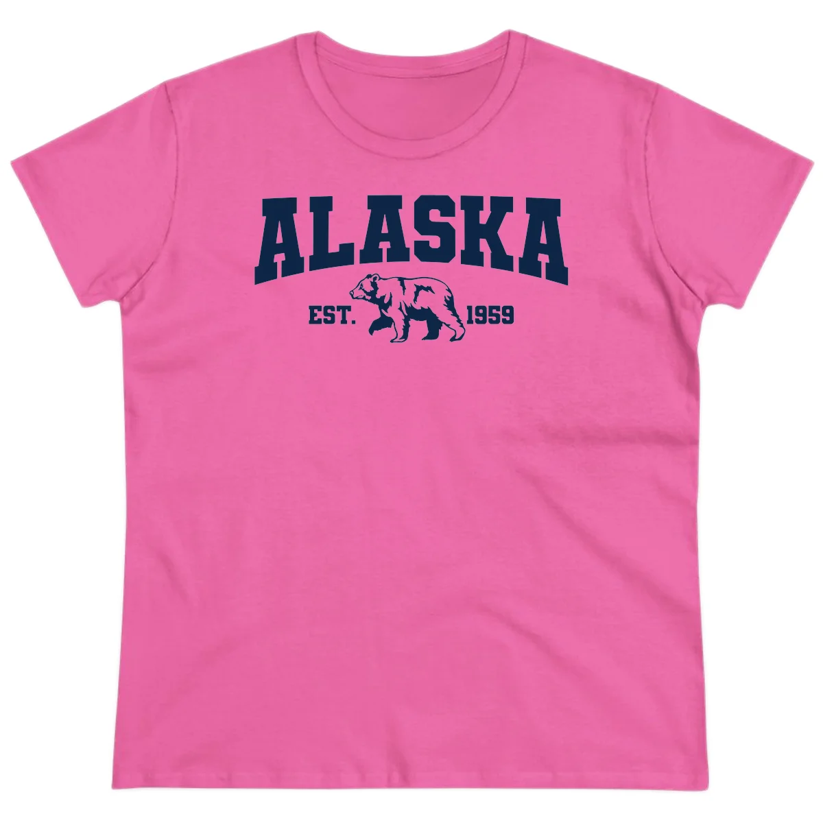 Alaska Bear Est. 1959 Ladies Tee in Azalea