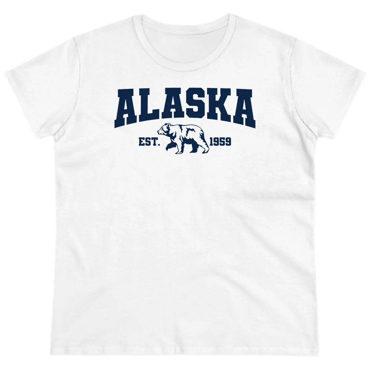 Alaska Bear Est. 1959 Ladies Tee in White