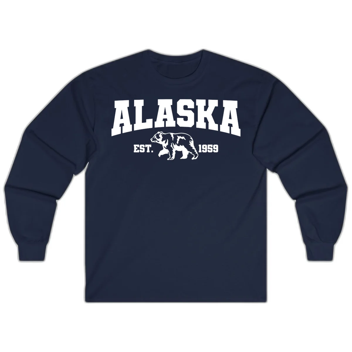 Alaska Bear Est. 1959 Long Sleeve in Navy