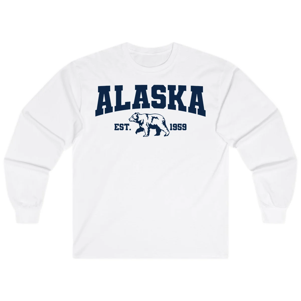 Alaska Bear Est. 1959 Long Sleeve in White