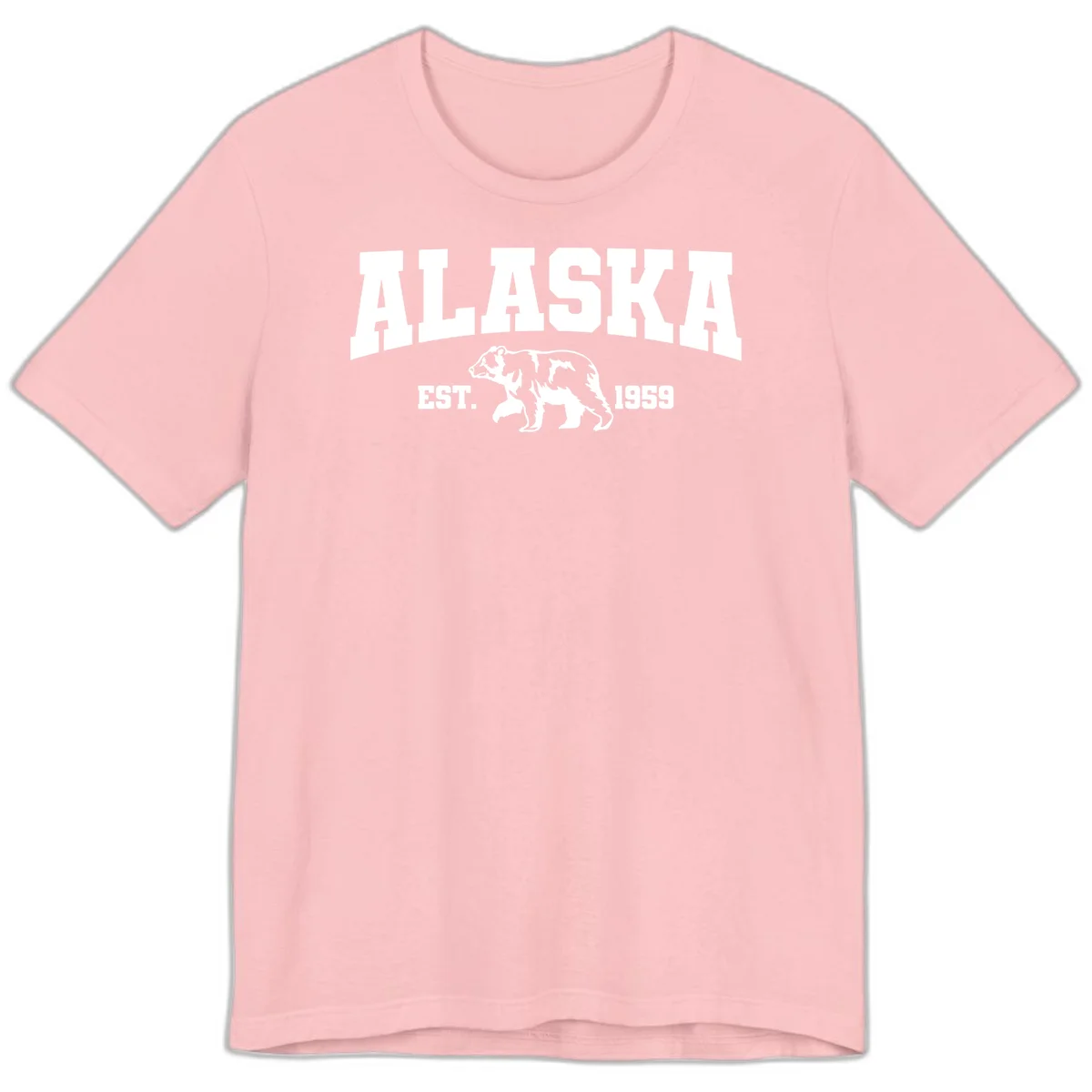 Alaska Bear Est. 1959 Premium Tee in Pink