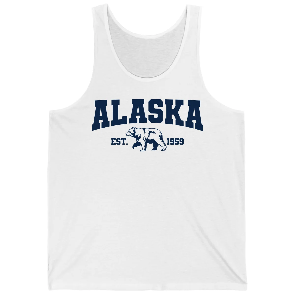 Alaska Bear Est. 1959 Tank in White
