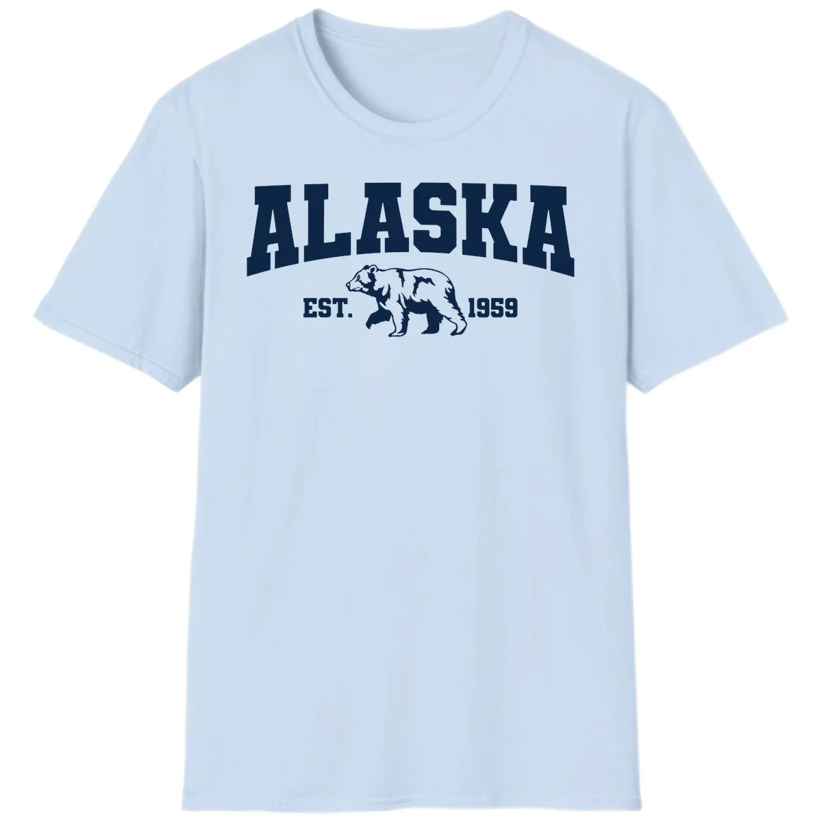 Alaska Bear Est. 1959 T-Shirt in Light Blue