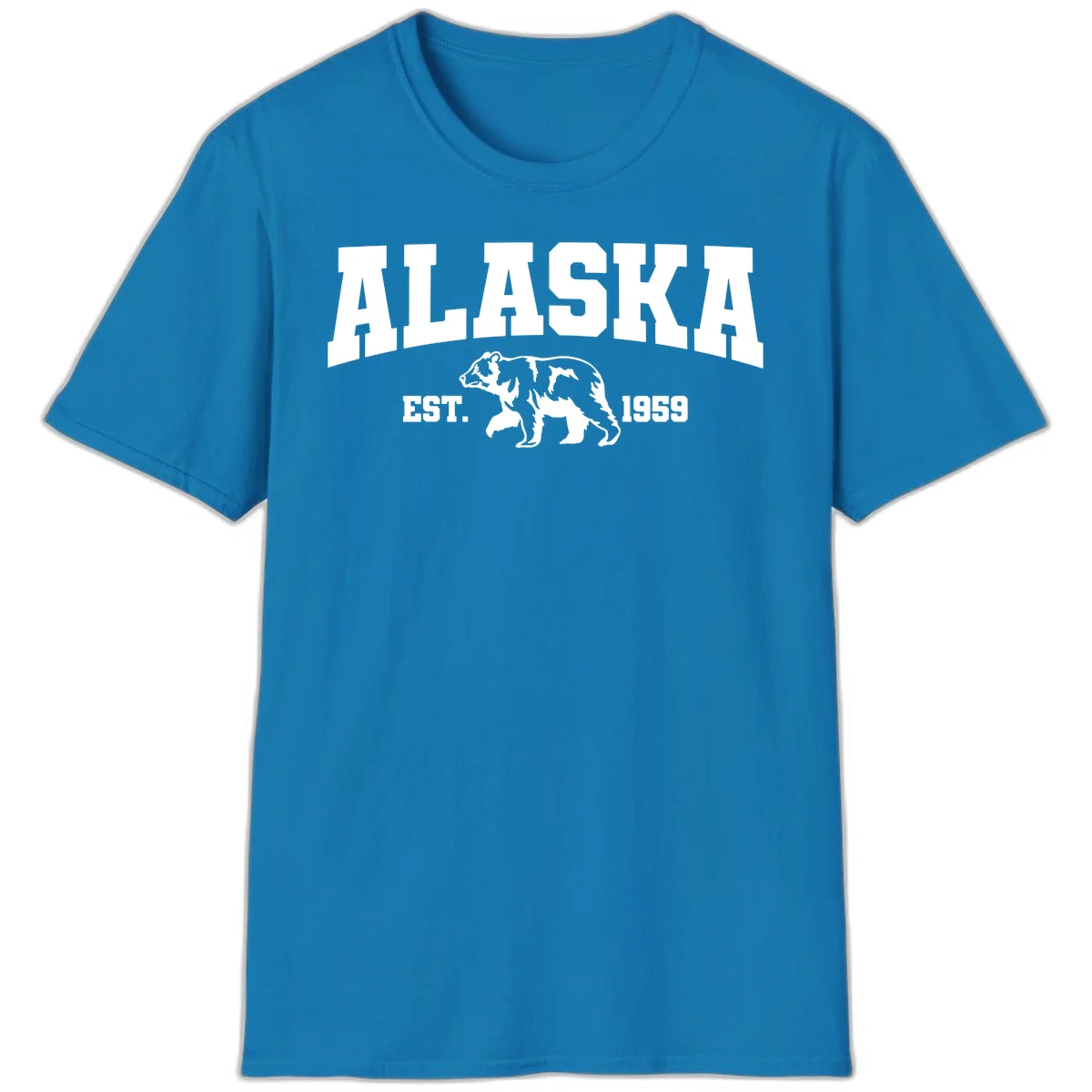 Alaska Bear Est. 1959 T-Shirt in Sapphire