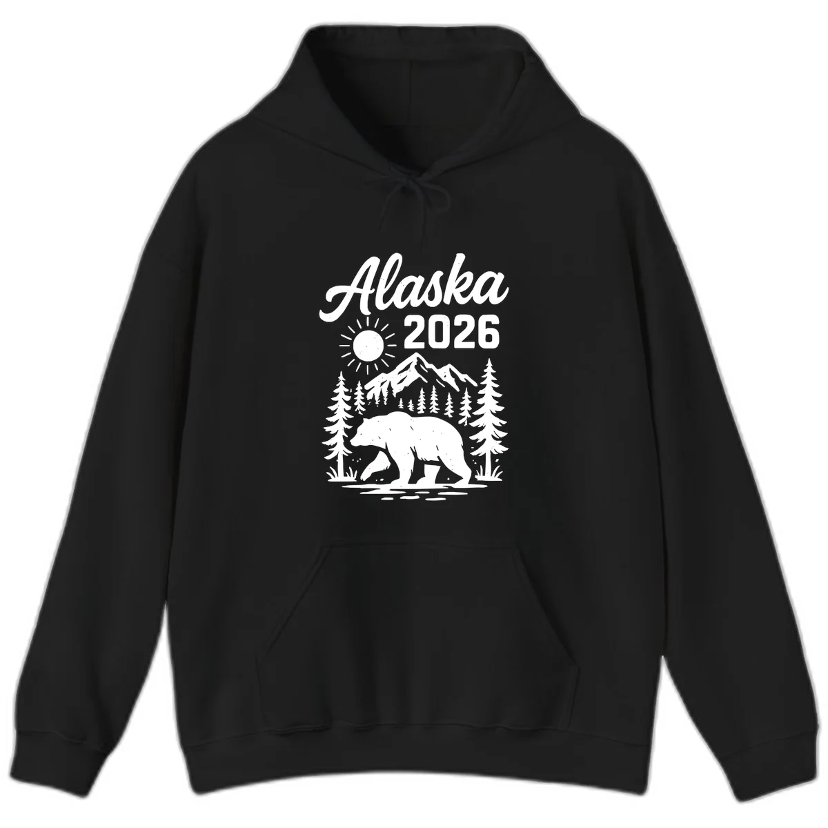 Alaska 2026 Bear Mountain Wilderness Hoodie in Black