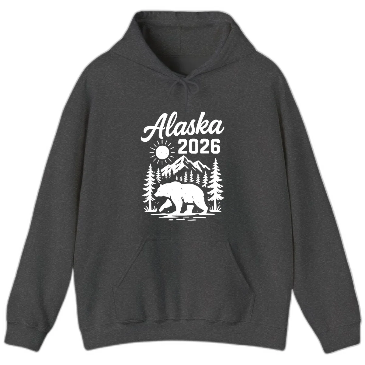 Alaska 2026 Bear Mountain Wilderness Hoodie in Dark Heather