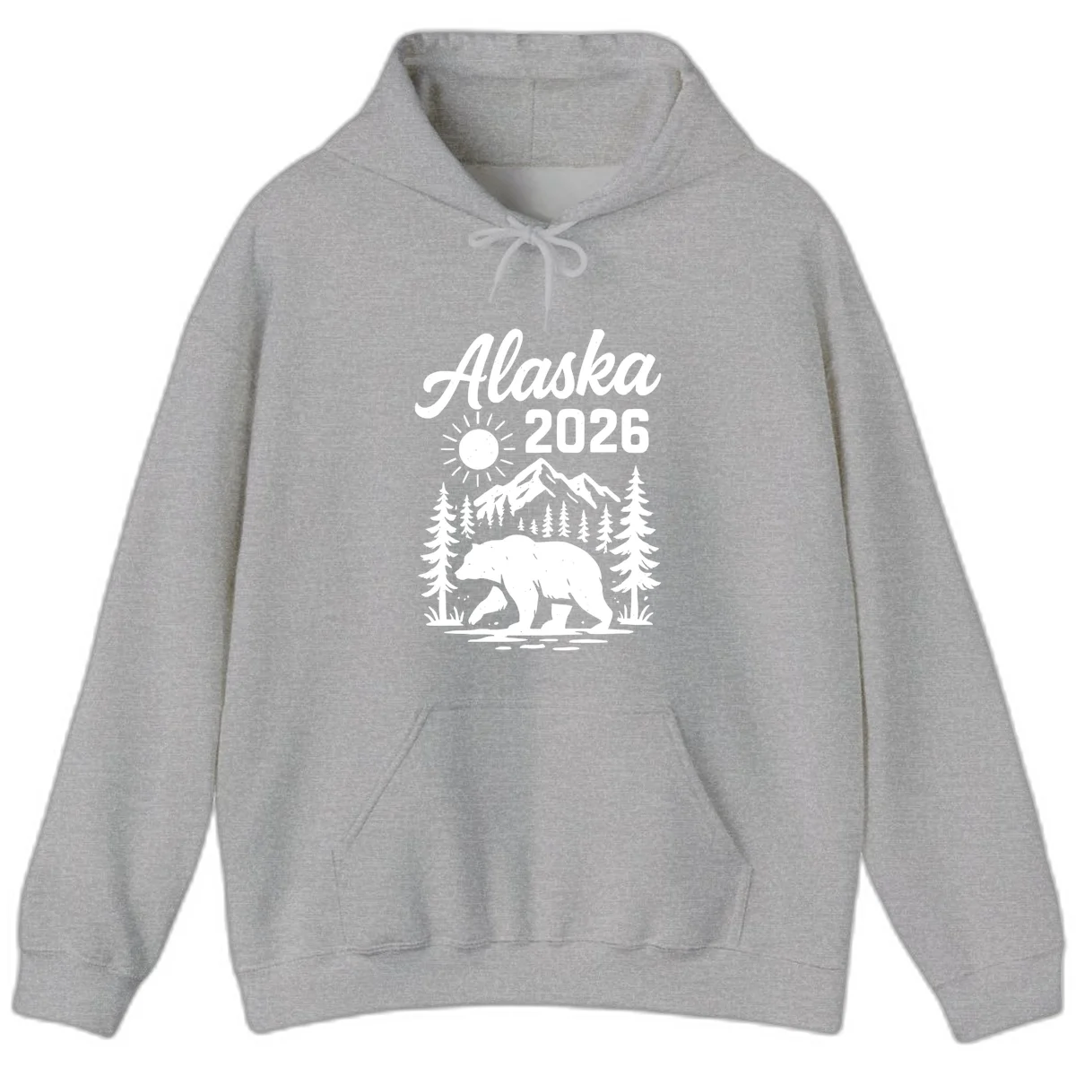 Alaska 2026 Bear Mountain Wilderness Hoodie in Sport Grey