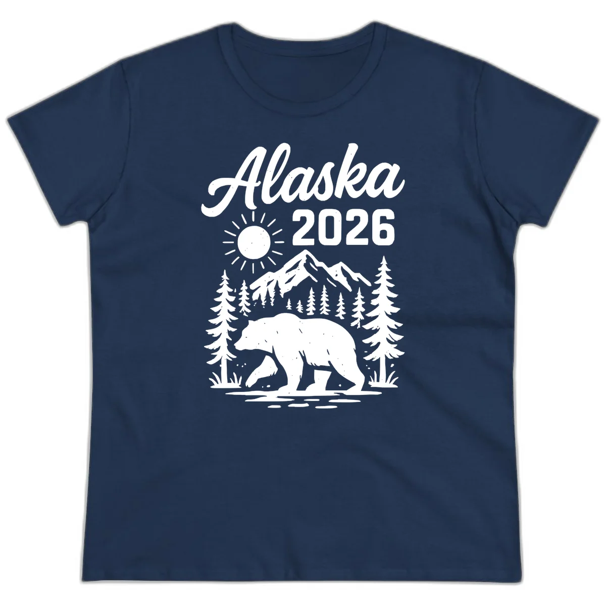 Alaska 2026 Bear Mountain Wilderness Ladies Tee in Navy