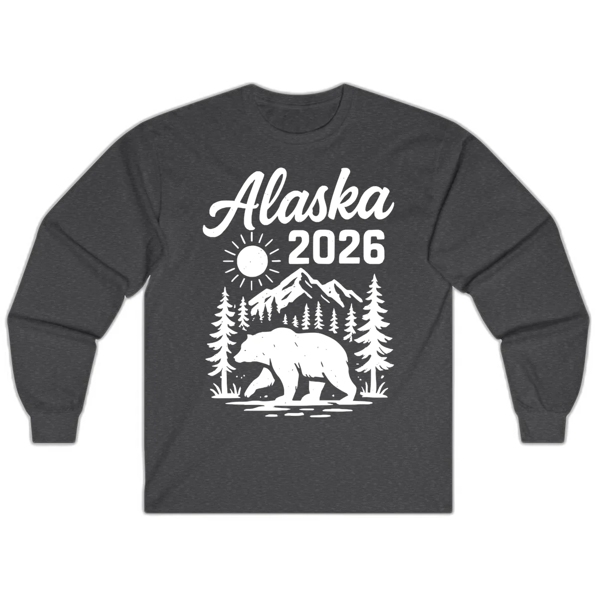 Alaska 2026 Bear Mountain Wilderness Long Sleeve in Dark Heather