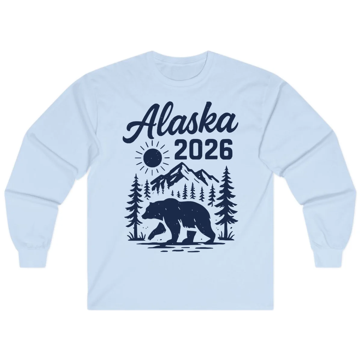 Alaska 2026 Bear Mountain Wilderness Long Sleeve in Light Blue