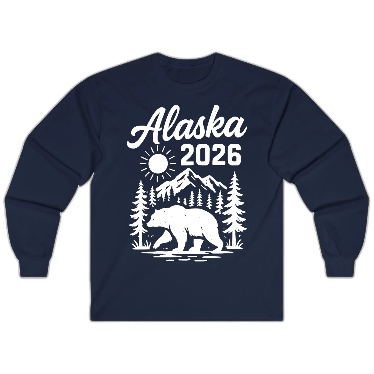 Alaska 2026 Bear Mountain Wilderness Long Sleeve in Navy