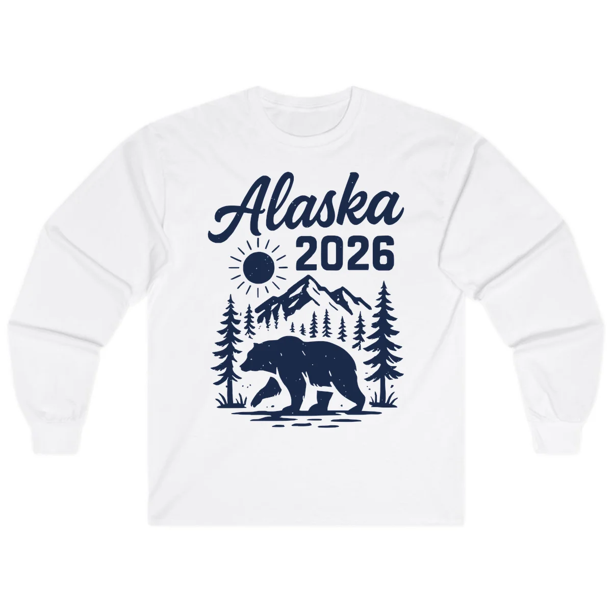 Alaska 2026 Bear Mountain Wilderness Long Sleeve in White