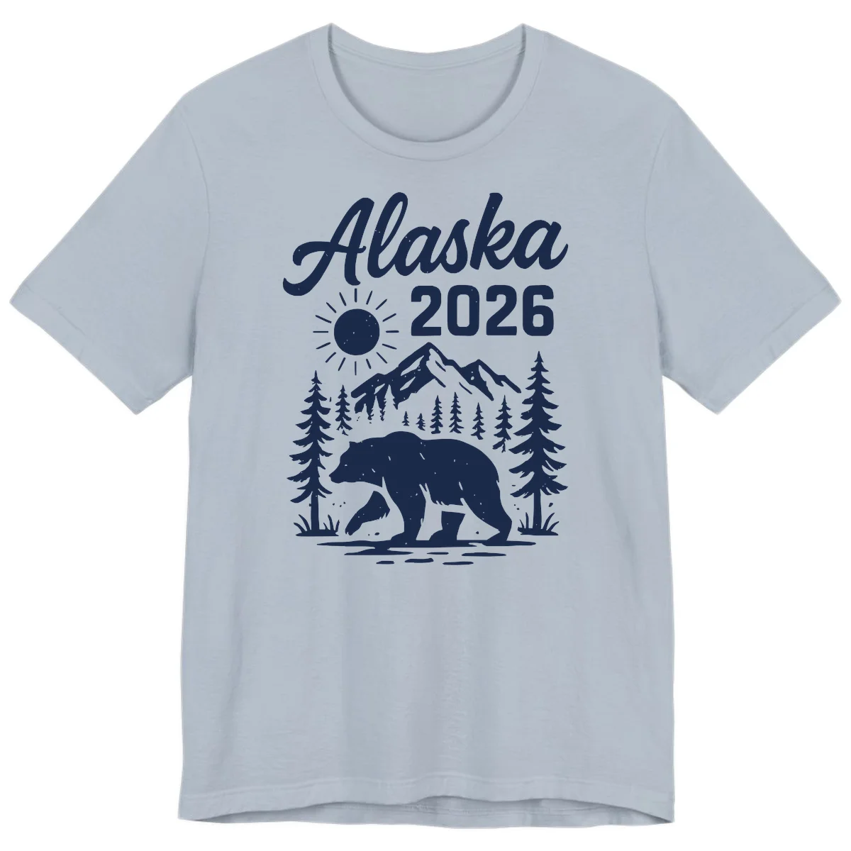 Alaska 2026 Bear Mountain Wilderness Premium Tee in Light Blue