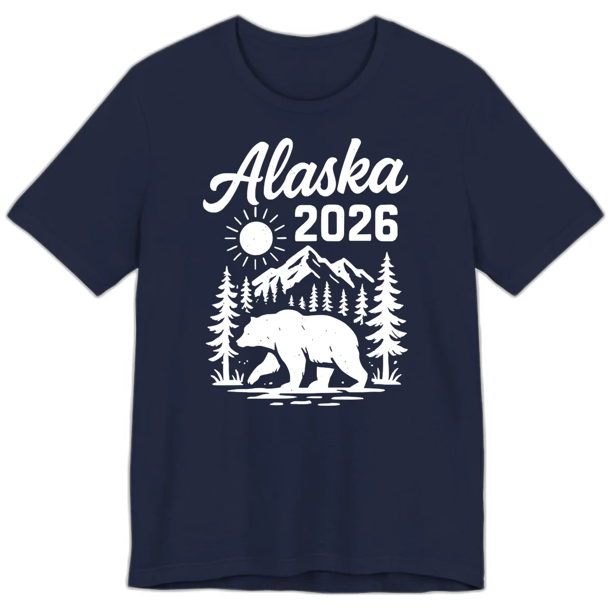 Alaska 2026 Bear Mountain Wilderness Premium Tee in Navy