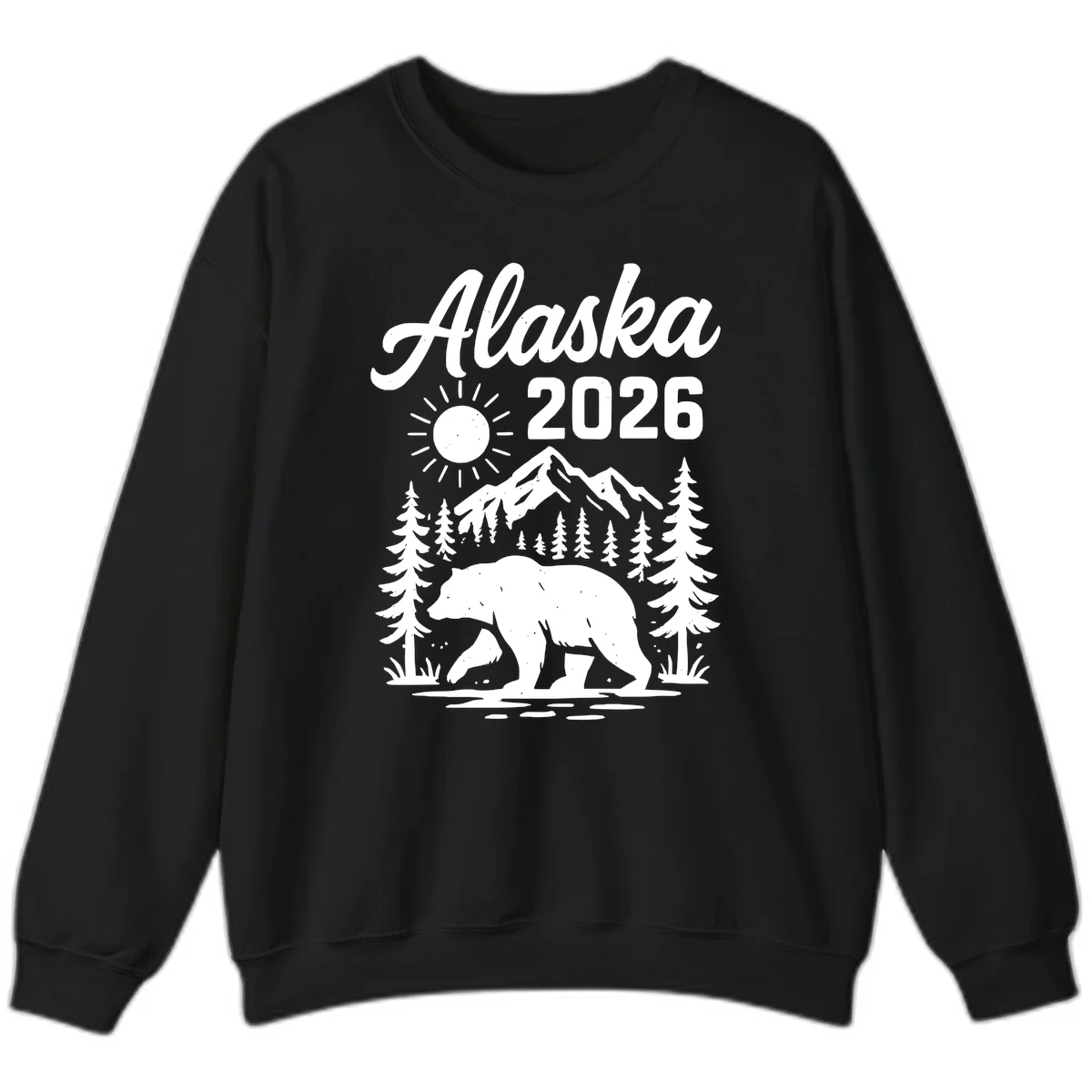 Alaska 2026 Bear Mountain Wilderness Sweatshirt in Black
