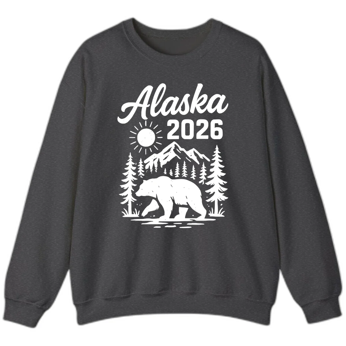 Alaska 2026 Bear Mountain Wilderness Sweatshirt in Dark Heather