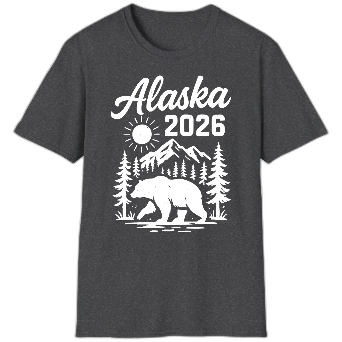 Alaska 2026 Bear Mountain Wilderness T-Shirt in Dark Heather