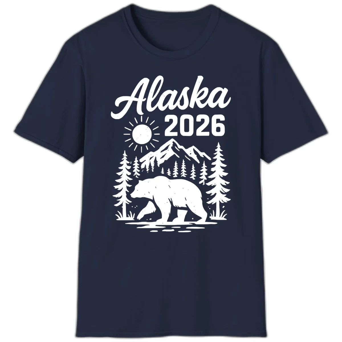 Alaska 2026 Bear Mountain Wilderness T-Shirt in Navy