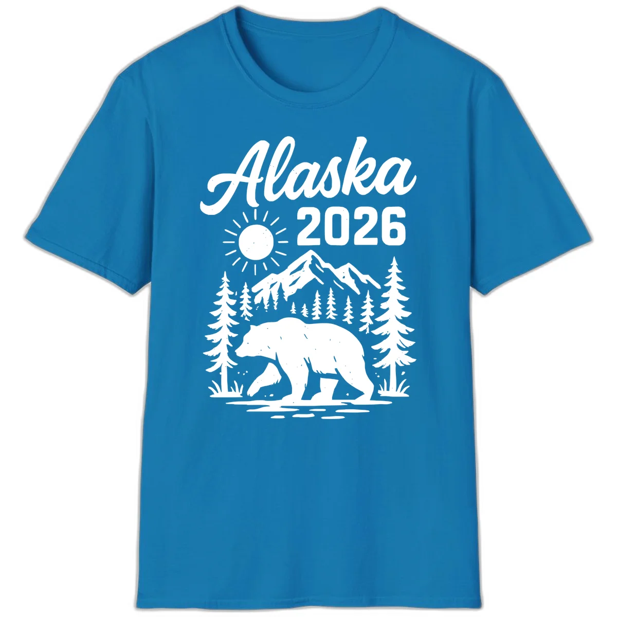 Alaska 2026 Bear Mountain Wilderness T-Shirt in Sapphire