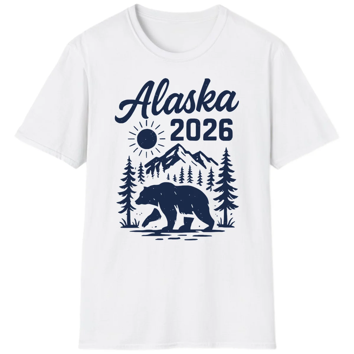 Alaska 2026 Bear Mountain Wilderness T-Shirt in White