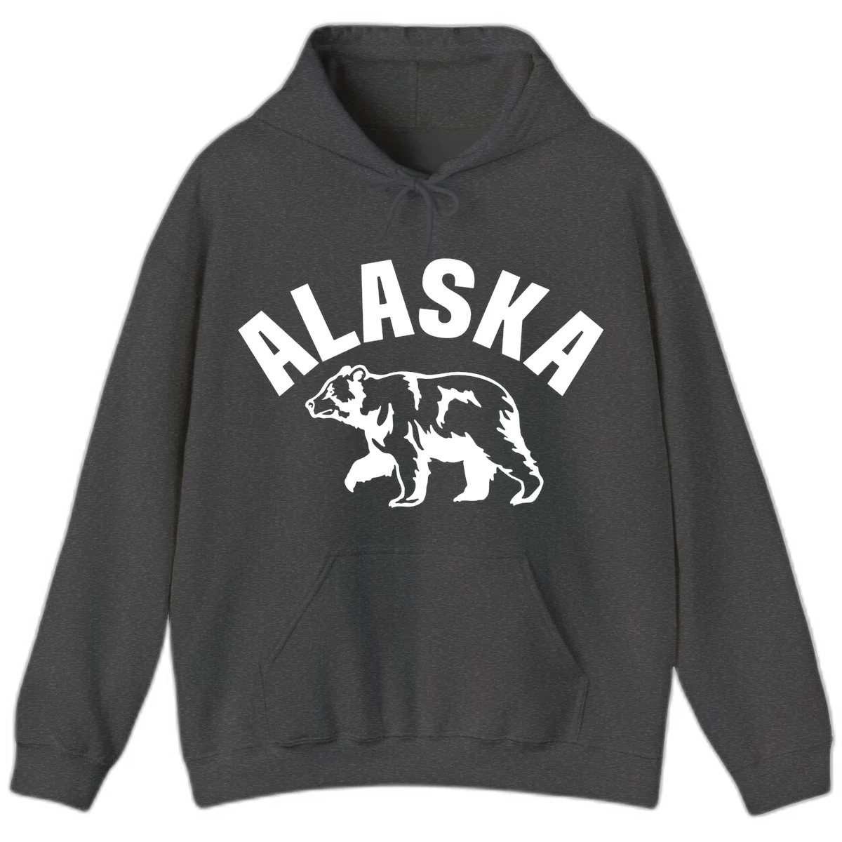 Alaska Bear Wildlife Cruise Hoodie in Dark Heather