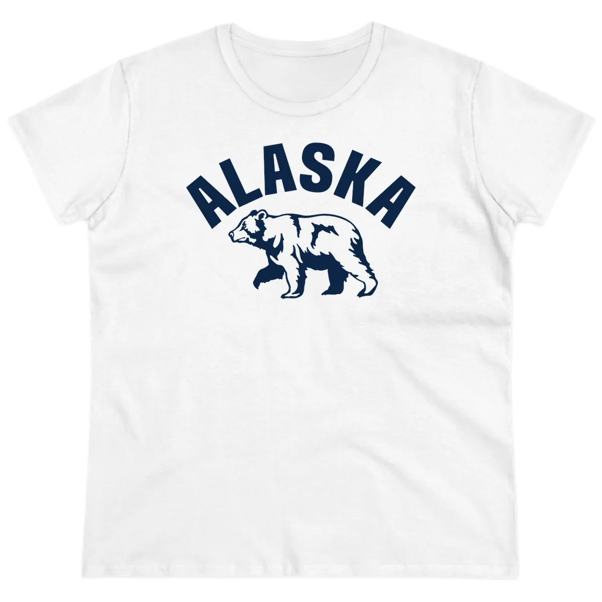 Alaska Bear Wildlife Cruise Ladies Tee in White