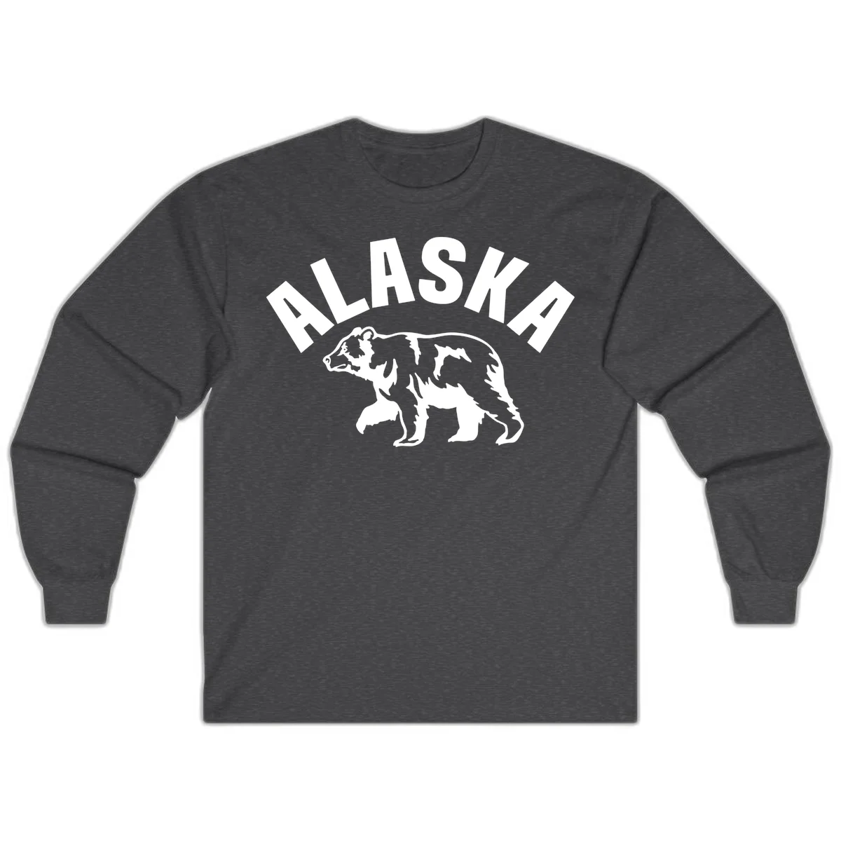 Alaska Bear Wildlife Cruise Long Sleeve in Dark Heather