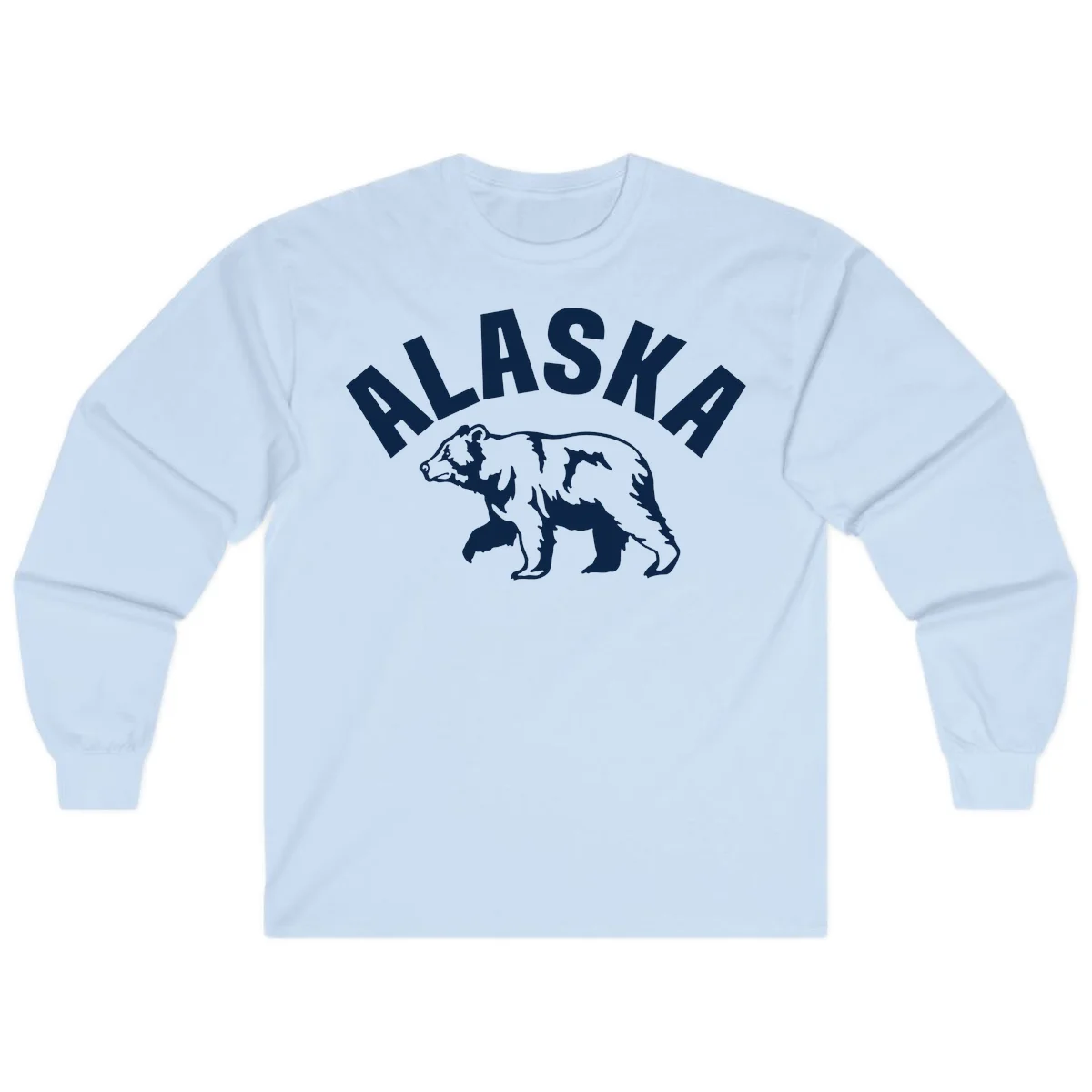 Alaska Bear Wildlife Cruise Long Sleeve in Light Blue