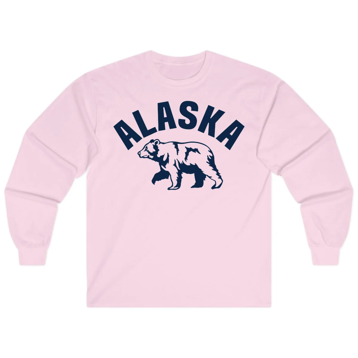 Alaska Bear Wildlife Cruise Long Sleeve in Light Pink