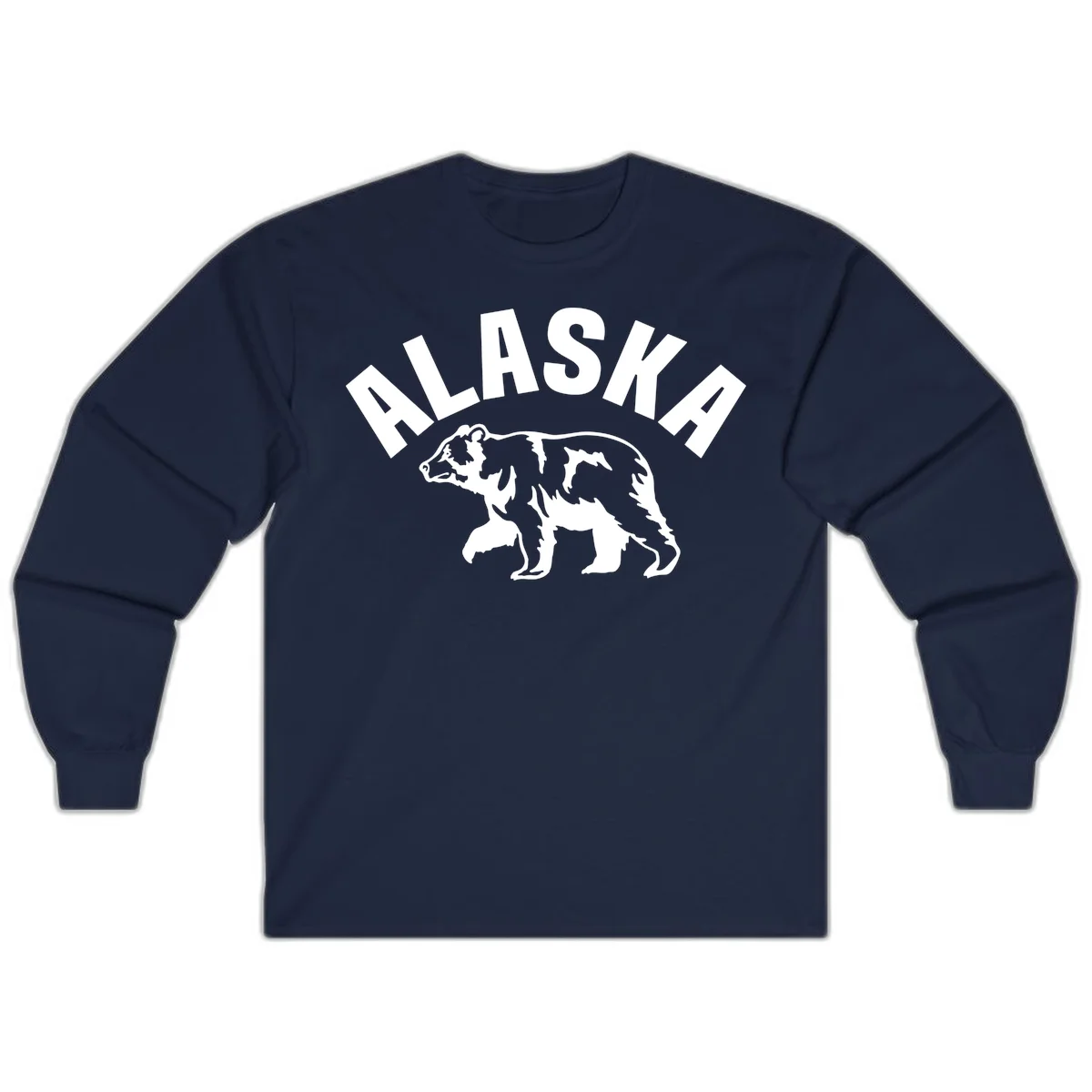 Alaska Bear Wildlife Cruise Long Sleeve in Navy