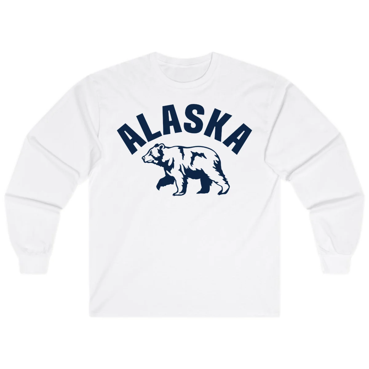 Alaska Bear Wildlife Cruise Long Sleeve in White