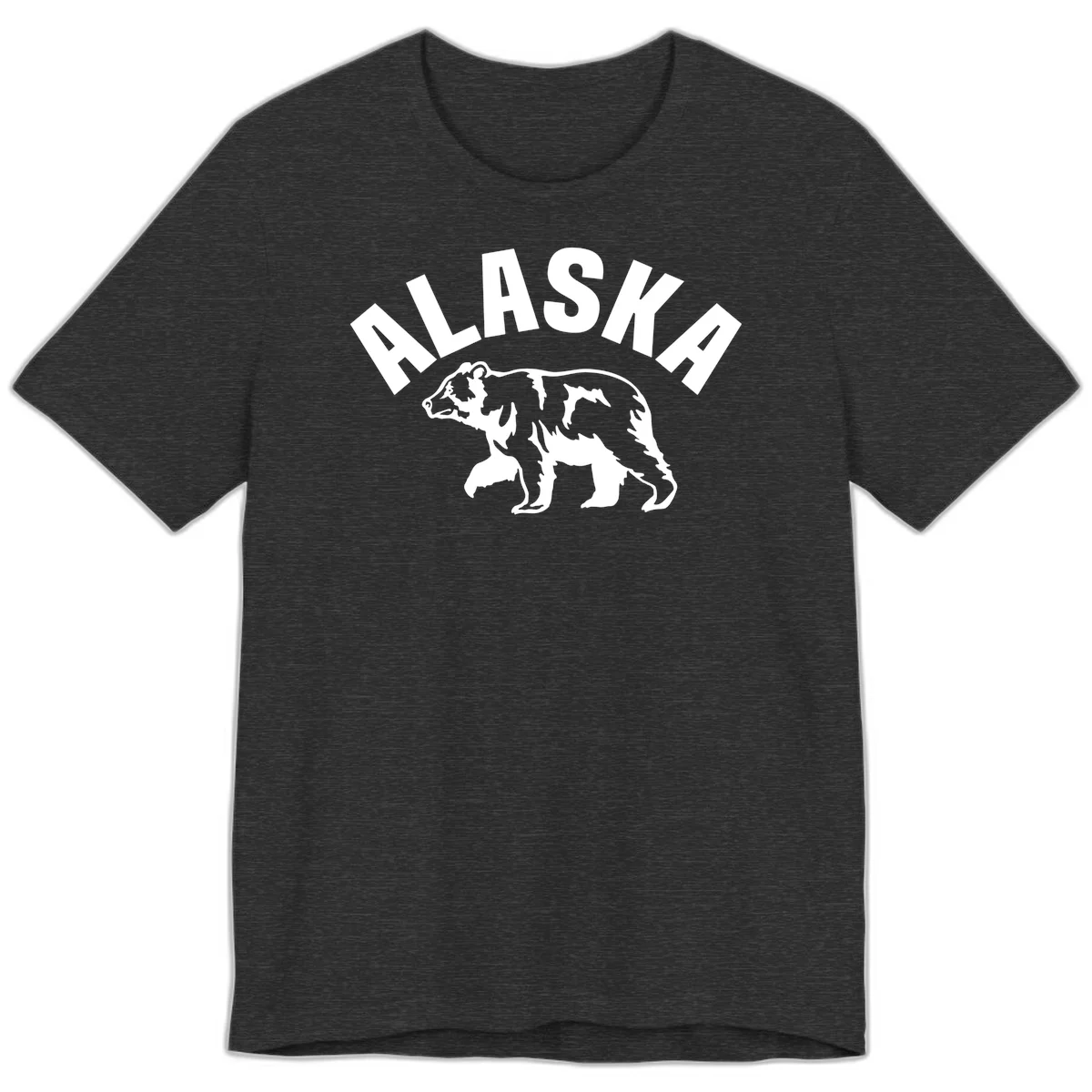 Alaska Bear Wildlife Cruise Premium Tee in Dark Grey Heather