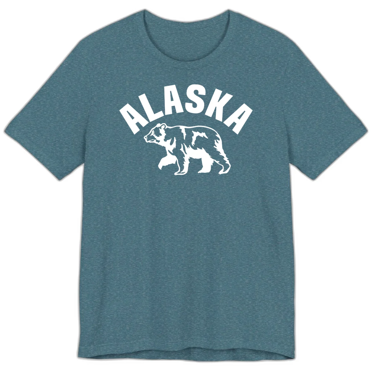 Alaska Bear Wildlife Cruise Premium Tee in Heather Deep Teal