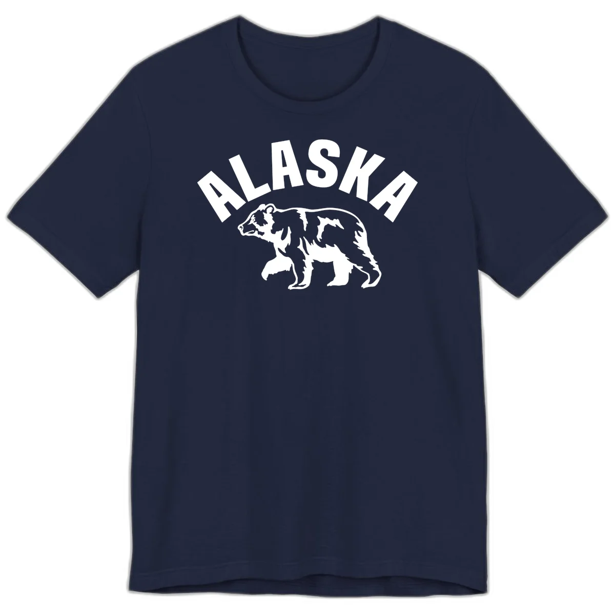 Alaska Bear Wildlife Cruise Premium Tee in Navy