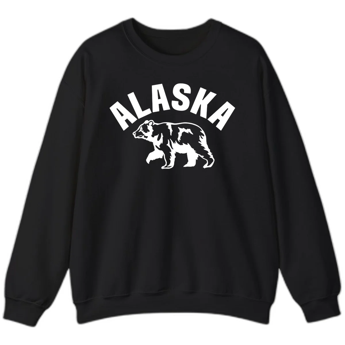 Alaska Bear Wildlife Cruise Sweatshirt in Black