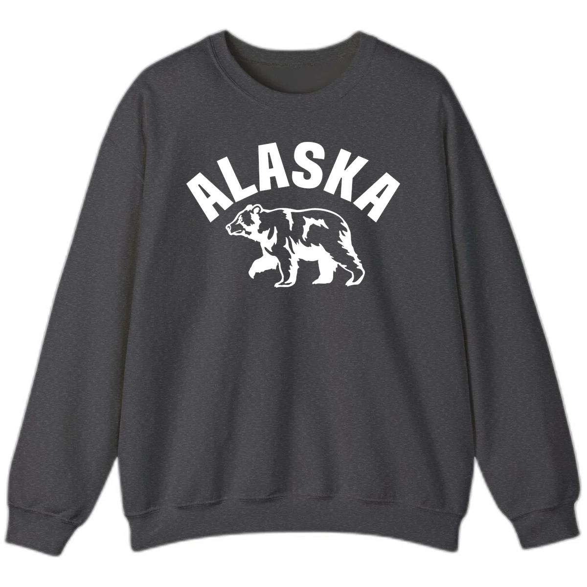 Alaska Bear Wildlife Cruise Sweatshirt in Dark Heather