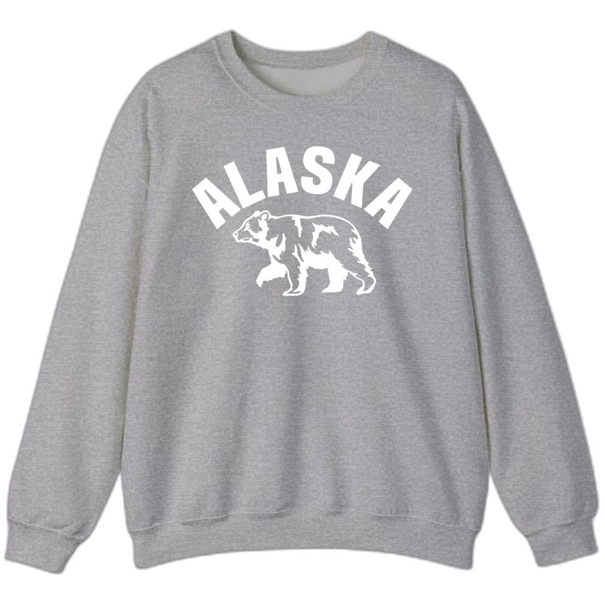 Alaska Bear Wildlife Cruise Sweatshirt in Sport Grey