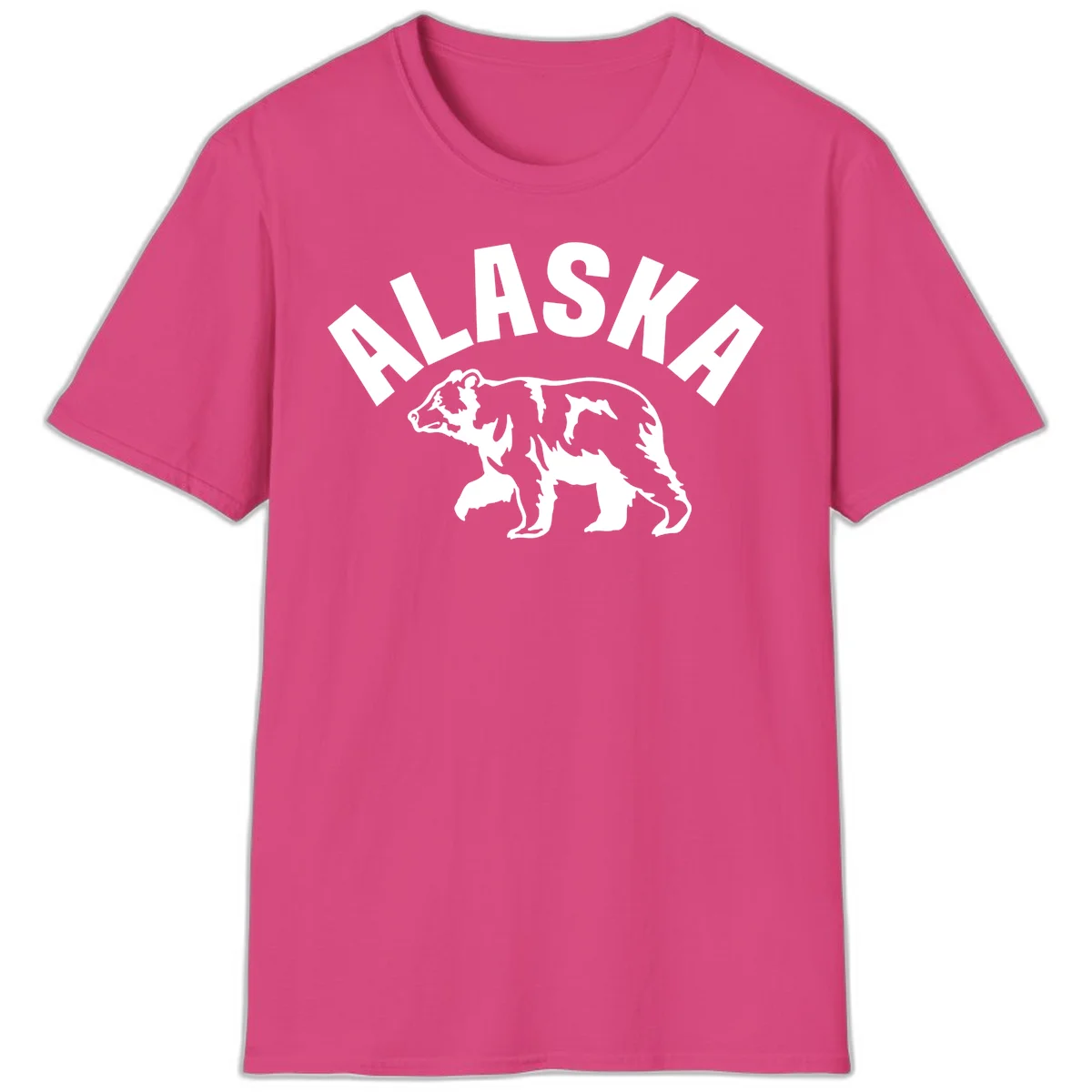 Alaska Bear Wildlife Cruise T-Shirt in Heliconia
