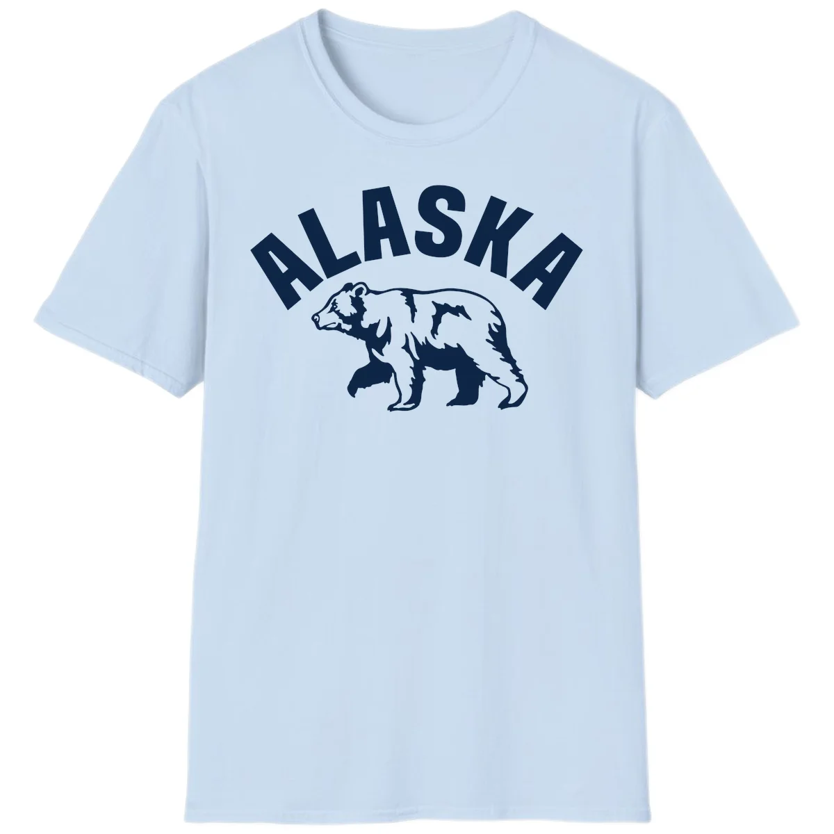 Alaska Bear Wildlife Cruise T-Shirt in Light Blue