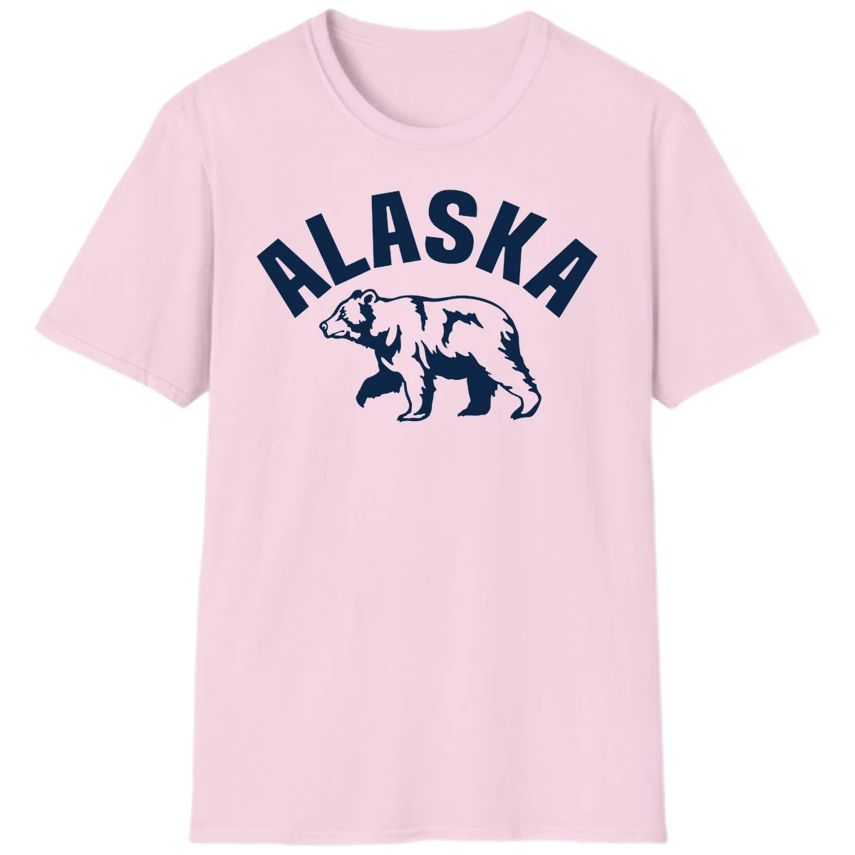 Alaska Bear Wildlife Cruise T-Shirt in Light Pink